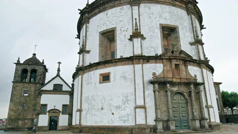 Mosteiro da Serra do Pilar - round church and cloister, former monastery. Stock Footage 169655993