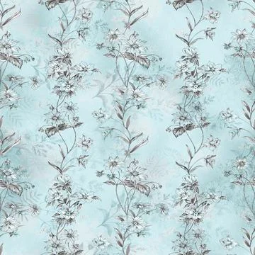 Mostly,All,Over,Light,Colour,Pattern,With,Flower,And,Texture Illustration