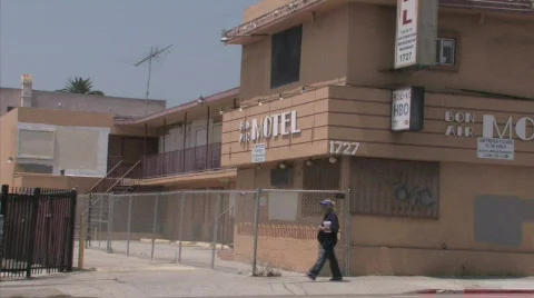 Motel abandoned Stock Footage 418078