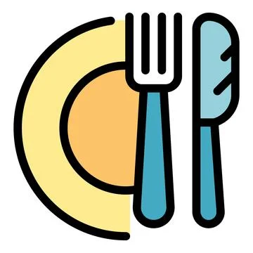 Motel food icon vector flat Stock Illustration