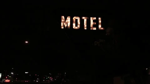 Motel Sign Stock Footage 41632977
