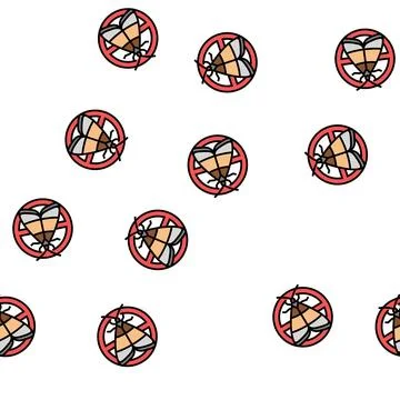 Moth control vector seamless pattern Illustrazione stock
