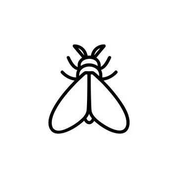 Moth icon vector. Isolated contour symbol illustration Stock Illustration