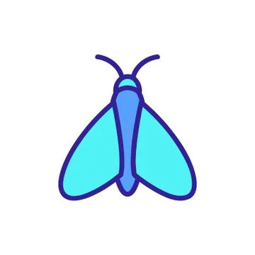 Moth icon vector. Isolated contour symbol illustration Stockillustratie