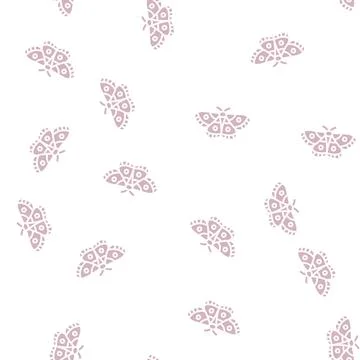 Moth insect glyph seamless pattern 스톡 일러스트