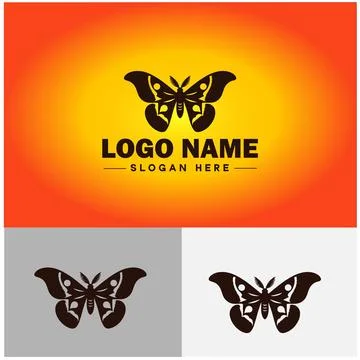 Moth insect logo vector art icon graphics for business brand icon Moth logo.. Illustrazione stock