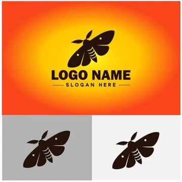 Moth insect logo vector art icon graphics for business brand icon Moth logo.. Stockillustratie