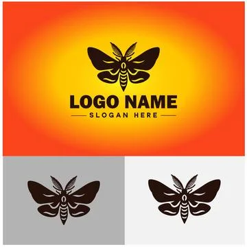 Moth insect logo vector art icon graphics for business brand icon Moth logo.. Stockillustratie