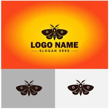 Moth insect logo vector art icon graphics for business brand icon Moth logo.. Stockillustratie
