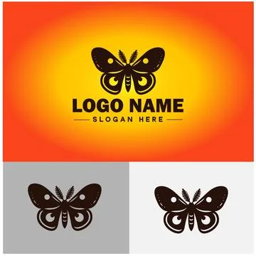 Moth insect logo vector art icon graphics for business brand icon Moth logo.. Stockillustratie