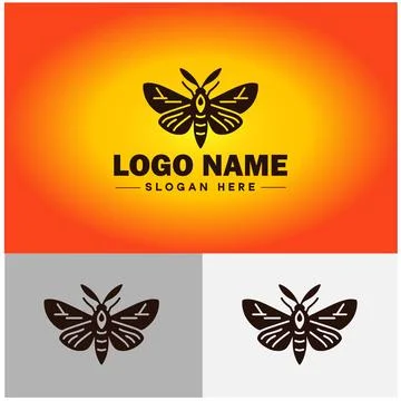 Moth insect logo vector art icon graphics for business brand icon Moth logo.. Stockillustratie