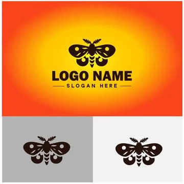 Moth insect logo vector art icon graphics for business brand icon Moth logo.. Stockillustratie