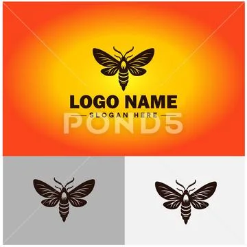 Moth insect logo vector art icon graphics for business brand icon Moth ...