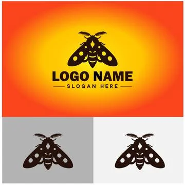 Moth insect logo vector art icon graphics for business brand icon Moth logo.. Stockillustratie