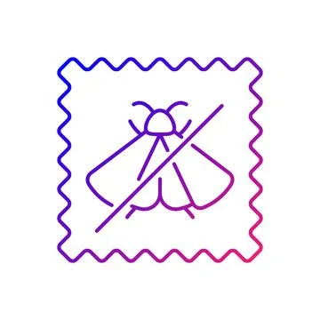Moth repellent fabric feature gradient linear vector icon Illustrazione stock