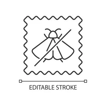 Moth repellent fabric feature linear icon Stock-Illustration