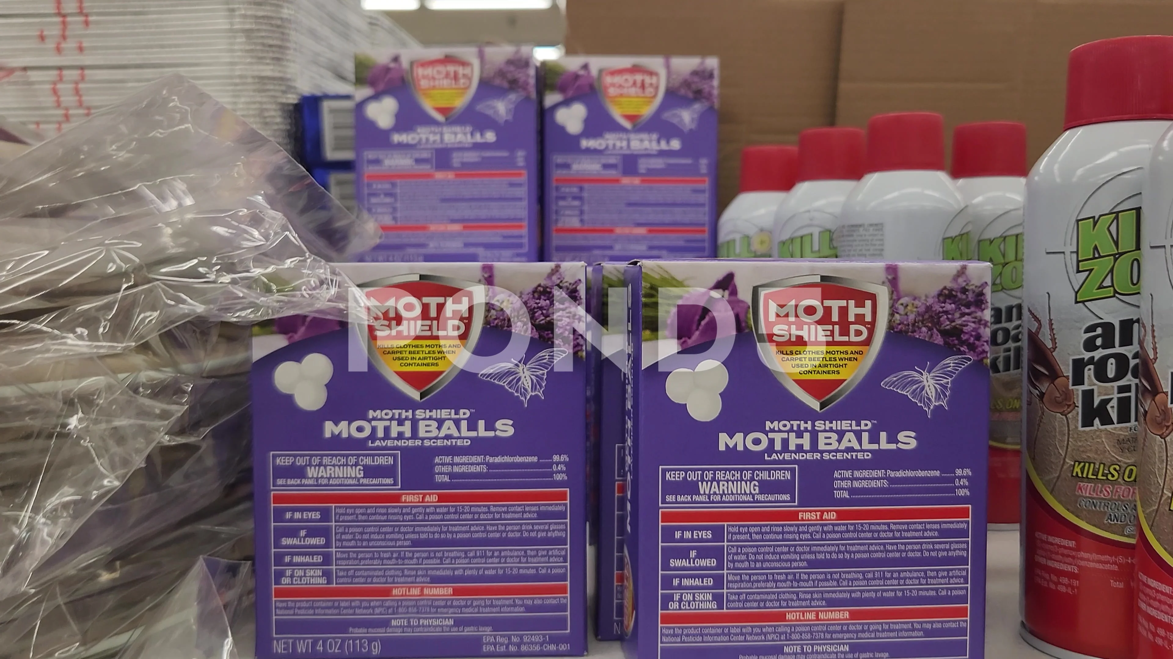 Moth Shield Moth Balls Retailer, Stock Video