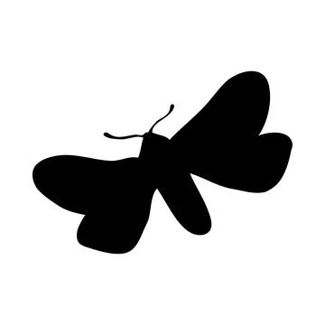Moth Silhouette Stock Illustration