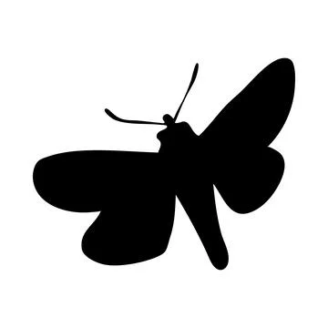 Moth Silhouette Stock Illustration