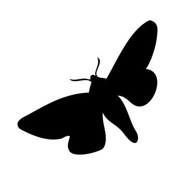 Moth Silhouette Stock Illustration