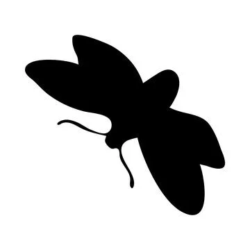 Moth Silhouette Stock Illustration
