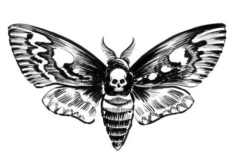 Moth sketch Stock Illustration