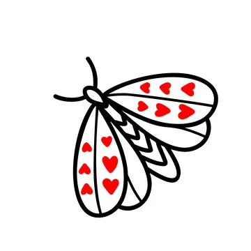 Moth vector icon Stock Illustration