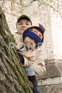 Mother and baby in park Stock Photos