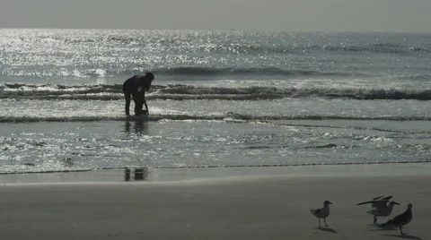 Mother and child in beach front Stock Footage 62199058