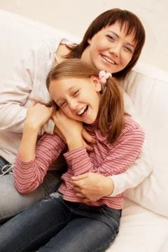Mother and her daughter Stock Photos