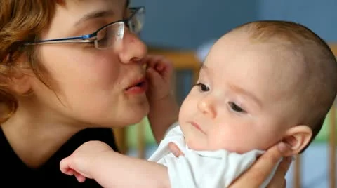 Mother and son Stock Footage 12178850