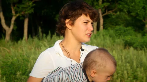 Mother and son Stock Footage 26315515