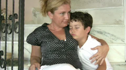 Mother and son Stock Footage 31643426