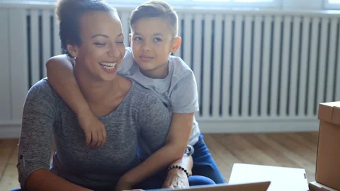Mother and son Stock Footage 105299676