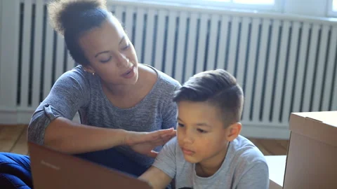 Mother and son Stock Footage 105299716