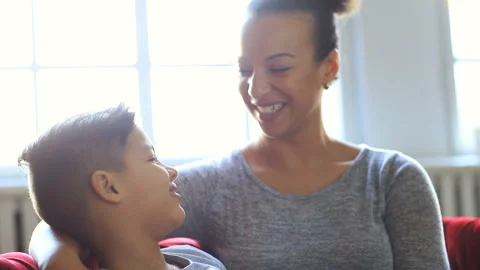 Mother and son Stock Footage 105300584