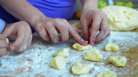 Mother and son playing with dough Stock-Footage 59594169