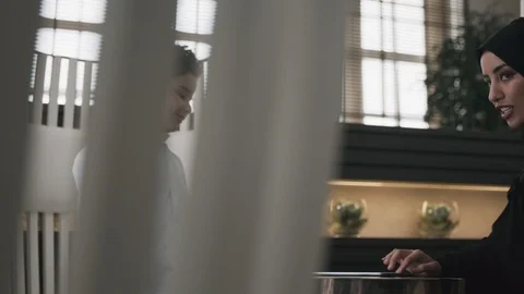 Mother and son using a digital tablet Stock Footage 105803573