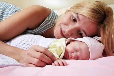 Mother with babe Stock Photos
