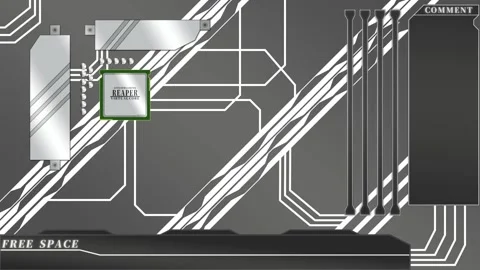 Mother board Looping streaming background. 1080p Stock Footage 258881244