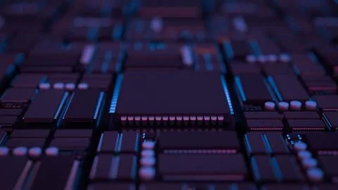 The Mother Board for Technology concept 3d Rendering. Stock Illustration