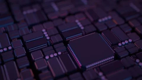 The Mother Board for Technology concept 3d Rendering. 스톡 일러스트