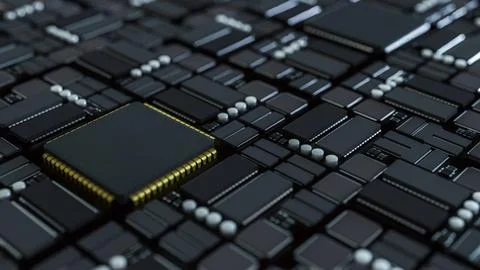 The Mother board for Technology concept 3d Rendering. Stock Illustration