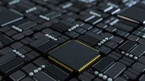 The Mother board for Technology concept 3d Rendering. Stock Illustration