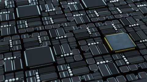 The Mother board for Technology concept 3d Rendering. 库存插图