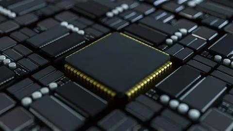 The Mother board for Technology concept 3d Rendering. 스톡 일러스트