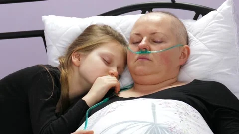 Mother With Cancer Is Kissing Her Young ... | Stock Video