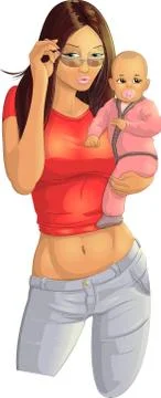 Mother with child Stock Illustration