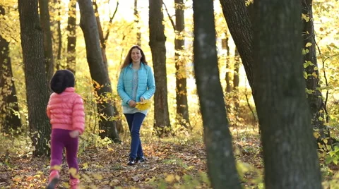 Mother with child walk Stock Footage 56609409