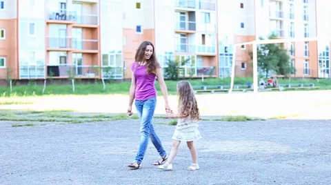 Mother with child walk Stock Footage 64894752